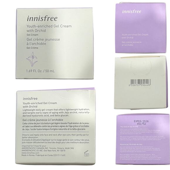 Innisfree | Youth-Enriched Gel Cream with Orchid | 1.69 fl oz (50 mL) | NIB - Picture 7 of 10